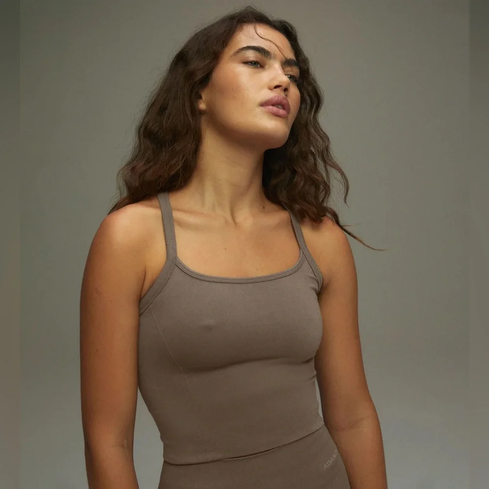 Adanola | NWT! Seamless Crop Tank - Cocao - Picture 2 of 6